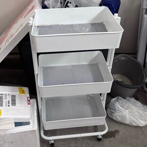 White Rolling Storage Cart